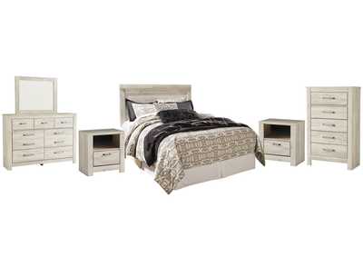 Bellaby Queen Panel Headboard Bed with Mirrored Dresser, Chest and 2 Nightstands,Signature Design By Ashley