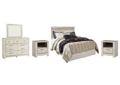 Bellaby Queen Panel Headboard Bed with Mirrored Dresser and 2 Nightstands,Signature Design By Ashley