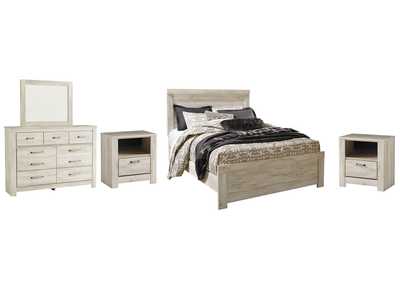 Bellaby Queen Panel Bed with Mirrored Dresser and 2 Nightstands,Signature Design By Ashley