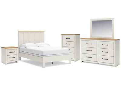 Linnocreek Full Panel Bed with Mirrored Dresser, Chest and Nightstand,Benchcraft