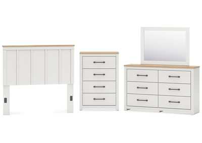 Image for Linnocreek Full Panel Headboard with Mirrored Dresser and Chest