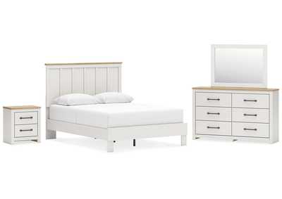 Image for Linnocreek Queen Panel Bed with Mirrored Dresser and Nightstand