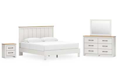 Image for Linnocreek King Panel Bed with Mirrored Dresser and Nightstand