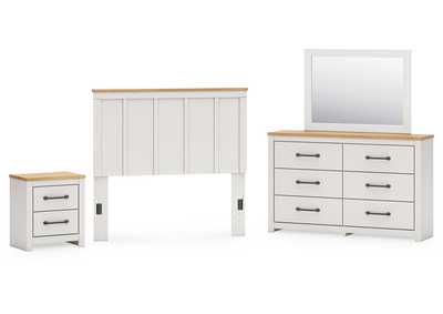 Image for Linnocreek Full Panel Headboard with Mirrored Dresser and Nightstand