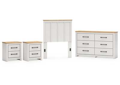 Image for Linnocreek Twin Panel Headboard with Dresser and 2 Nightstands