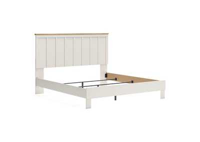 Linnocreek King Panel Bed with Mirrored Dresser and Nightstand,Benchcraft