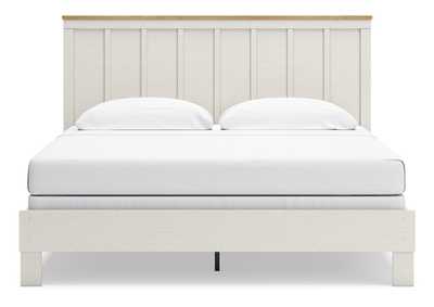 Linnocreek King Panel Bed with Mirrored Dresser,Benchcraft