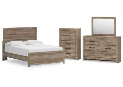 Image for Gachester Queen Panel Bed with Mirrored Dresser and Chest