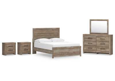 Image for Gachester Queen Panel Bed with Mirrored Dresser and 2 Nightstands