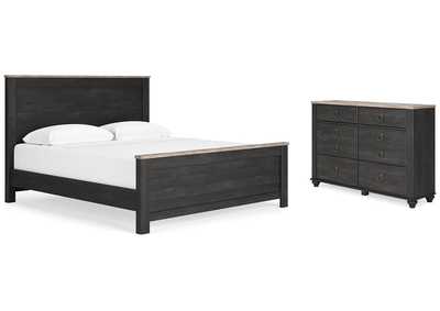 Nanforth King Panel Bed with Dresser,Signature Design By Ashley