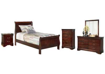 Image for Alisdair Twin Sleigh Bed with Mirrored Dresser, Chest and Nightstand