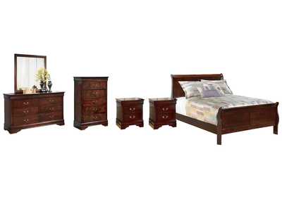 Alisdair Twin Sleigh Bed with Mirrored Dresser, Chest and 2 Nightstands,Signature Design By Ashley