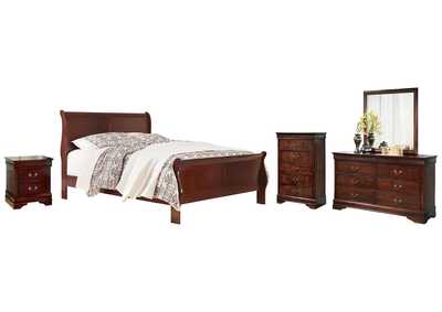 Alisdair Queen Sleigh Bed with Mirrored Dresser, Chest and Nightstand,Signature Design By Ashley