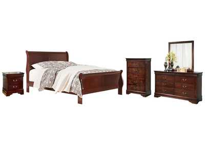 Alisdair California King Sleigh Bed with Mirrored Dresser, Chest and Nightstand,Signature Design By Ashley