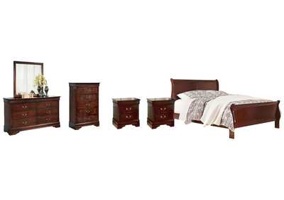 Alisdair King Sleigh Bed with Mirrored Dresser, Chest and 2 Nightstands,Signature Design By Ashley