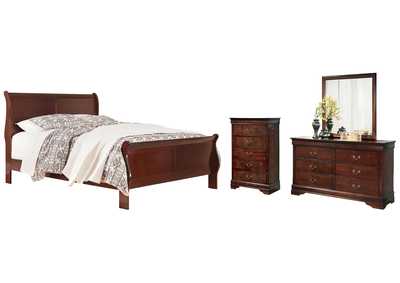 Alisdair California King Sleigh Bed with Mirrored Dresser and Chest,Signature Design By Ashley