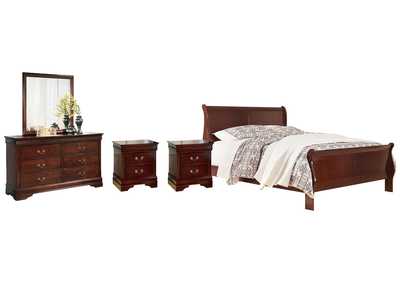 Alisdair California King Sleigh Bed with Mirrored Dresser and 2 Nightstands,Signature Design By Ashley