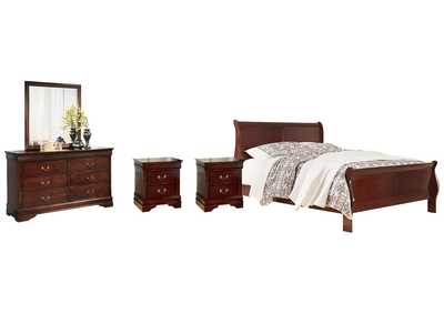 Image for Alisdair King Sleigh Bed with Mirrored Dresser and 2 Nightstands