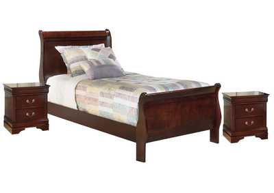 Alisdair Twin Sleigh Bed with 2 Nightstands,Signature Design By Ashley