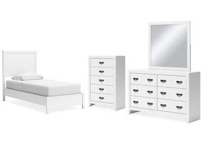 Binterglen Twin Panel Bed with Mirrored Dresser and Chest,Signature Design By Ashley