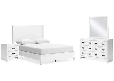 Binterglen Queen Panel Bed with Mirrored Dresser and Nightstand,Signature Design By Ashley