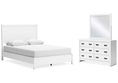 Binterglen Queen Panel Bed with Mirrored Dresser,Signature Design By Ashley