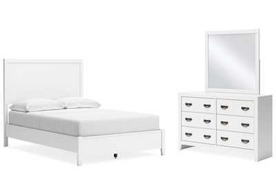 Binterglen Full Panel Bed with Mirrored Dresser