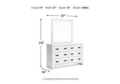 Binterglen Twin Panel Bed with Mirrored Dresser and 2 Nightstands,Signature Design By Ashley