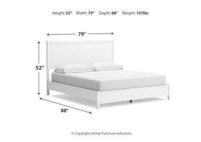 Binterglen California King Panel Bed with Mirrored Dresser,Signature Design By Ashley