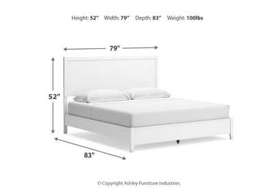 Binterglen King Panel Bed with Mirrored Dresser and Nightstand,Signature Design By Ashley