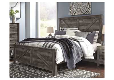 Wynnlow King Crossbuck Panel Bed with Mirrored Dresser, Chest and 2 Nightstands,Signature Design By Ashley