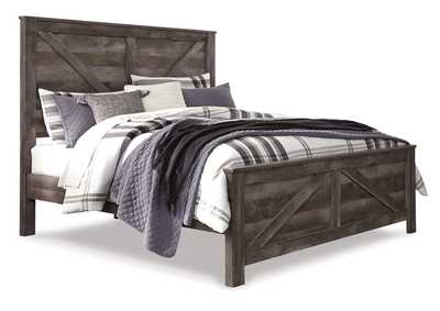Wynnlow King Crossbuck Panel Bed with Mirrored Dresser and 2 Nightstands,Signature Design By Ashley