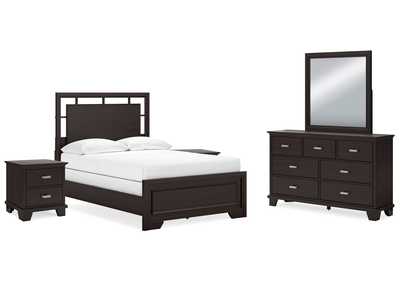 Covetown Full Panel Bed with Mirrored Dresser and 2 Nightstands,Signature Design By Ashley