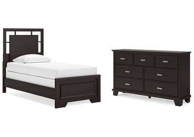 Covetown Twin Panel Bed with Dresser