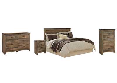 Trinell Queen Panel Headboard with Dresser, Chest and Nightstand