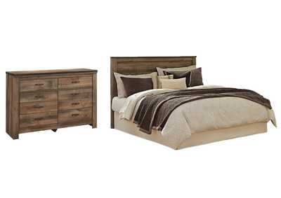 Trinell Queen Panel Headboard Bed with Dresser