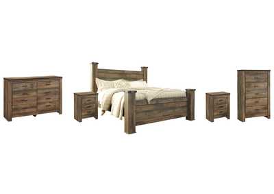 Image for Trinell King Poster Bed with Dresser, Chest and 2 Nightstands