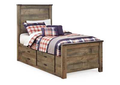 Trinell Twin Panel Bed with 2 Storage Drawers,Signature Design By Ashley