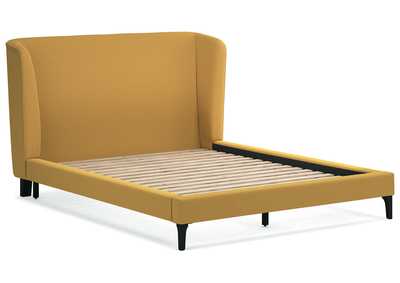 Maloken Queen Upholstered Bed with Roll Slats,Ashley