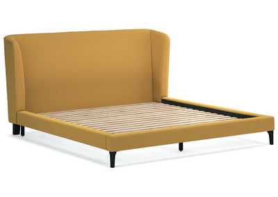 Maloken King Upholstered Bed with Roll Slats,Ashley