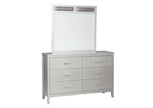 Olivet Silver Dresser w/Mirror,Signature Design By Ashley
