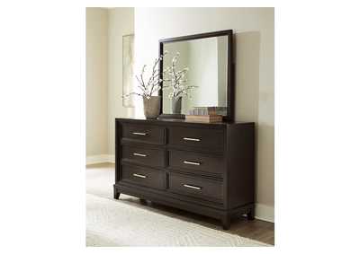 Neymorton California King Upholstered Panel Bed with Mirrored Dresser, Chest and Nightstand,Signature Design By Ashley