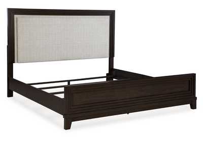 Neymorton King Upholstered Panel Bed with 2 Nightstands,Signature Design By Ashley