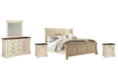 Bolanburg Queen Panel Bed with Mirrored Dresser and 2 Nightstands,Signature Design By Ashley