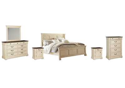 Image for Bolanburg California King Panel Bed with Mirrored Dresser, Chest and 2 Nightstands