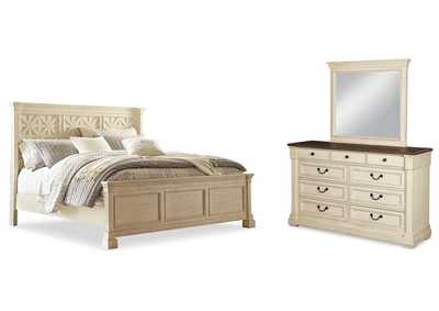 Image for Bolanburg King Panel Bed with Mirrored Dresser