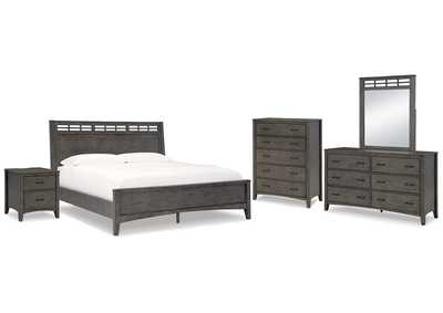 Montillan Queen Panel Bed with Mirrored Dresser, Chest and Nightstand,Signature Design By Ashley