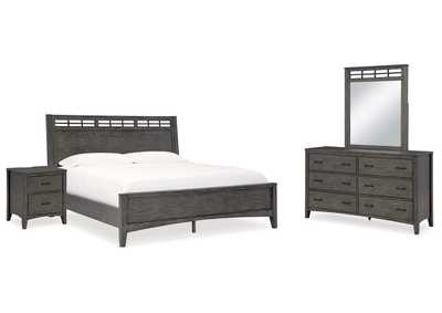 Montillan Queen Panel Bed with Mirrored Dresser and Nightstand,Signature Design By Ashley