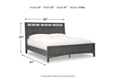 Montillan King Panel Bed with Mirrored Dresser, Chest and Nightstand,Signature Design By Ashley