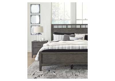 Montillan California King Panel Bed with Mirrored Dresser, Chest and 2 Nightstands,Signature Design By Ashley